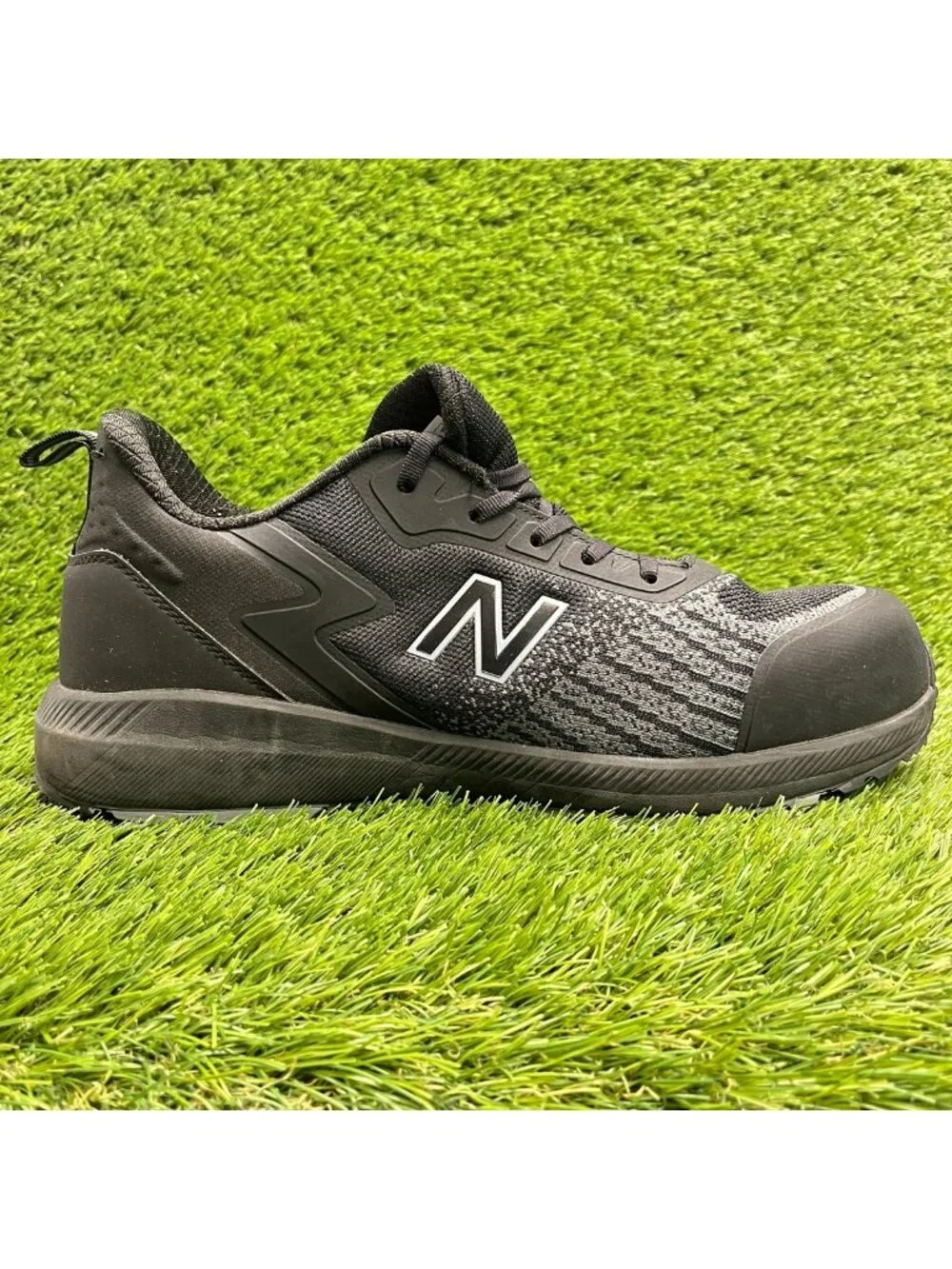New Balance Speedware Mens Size 10.5 Black White Composite Toe Safety Work Shoes
